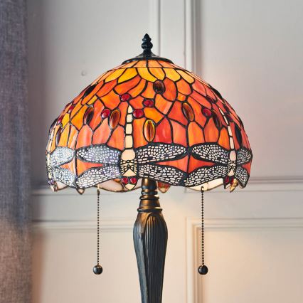 Endon 64092 - Bordslampa DRAGONFLY 2xE27/60W/230V Ø 30 cm