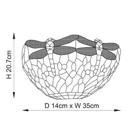 Endon 64102 - Väggarmatur DRAGONFLY 1xE14/40W/230V