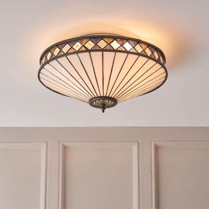 Endon 64145 - Taklampa FARGO 2xE27/60W/230V diameter 41,5 cm