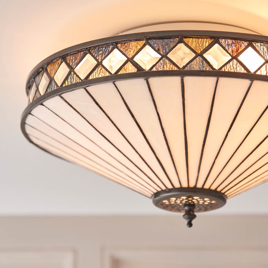 Endon 64145 - Taklampa FARGO 2xE27/60W/230V diameter 41,5 cm
