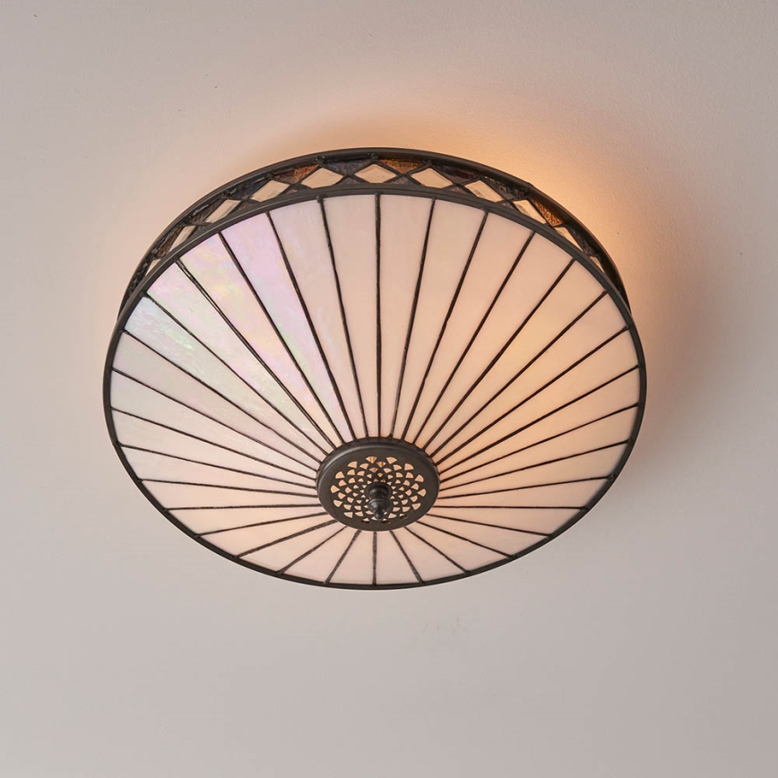 Endon 64145 - Taklampa Tiffany FARGO 2xE27/60W/230V Ø 41,5 cm