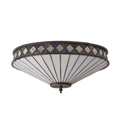 Endon 64145 - Taklampa Tiffany FARGO 2xE27/60W/230V Ø 41,5 cm