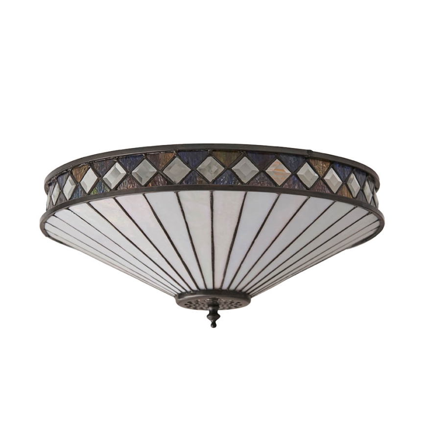 Endon 64145 - Taklampa Tiffany FARGO 2xE27/60W/230V Ø 41,5 cm