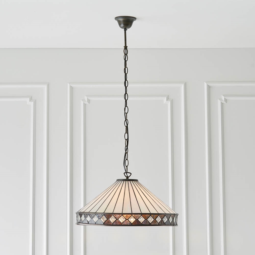 Endon 64147 - Ljuskrona på kedja FARGO 1xE27/60W/230V diameter 50 cm