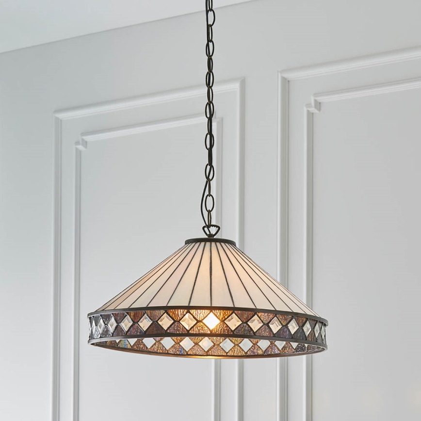 Endon 64147 - Ljuskrona på kedja FARGO 1xE27/60W/230V diameter 50 cm