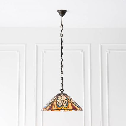 Endon 64162 - Ljuskrona på kedja HECTOR 1xE27/60W/230V diameter 40 cm