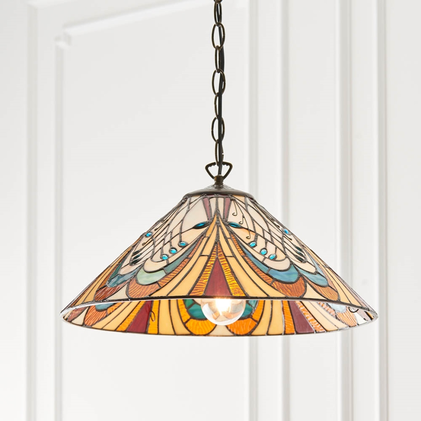 Endon 64162 - Ljuskrona på kedja HECTOR 1xE27/60W/230V diameter 40 cm