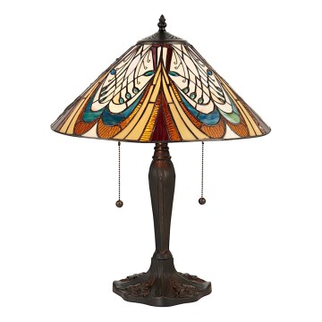 Endon 64163 - Bordslampa HECTOR 2xE27/60W/230V Ø 40 cm