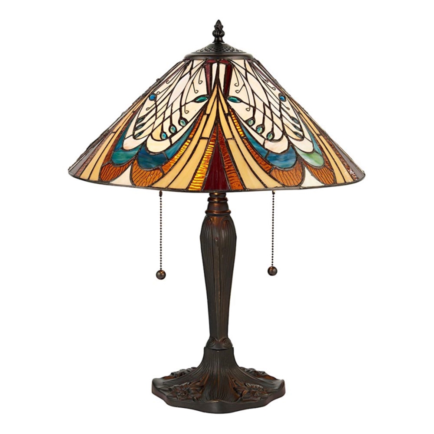 Endon 64163 - Bordslampa HECTOR 2xE27/60W/230V Ø 40 cm
