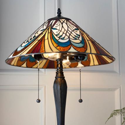 Endon 64163 - Bordslampa HECTOR 2xE27/60W/230V Ø 40 cm