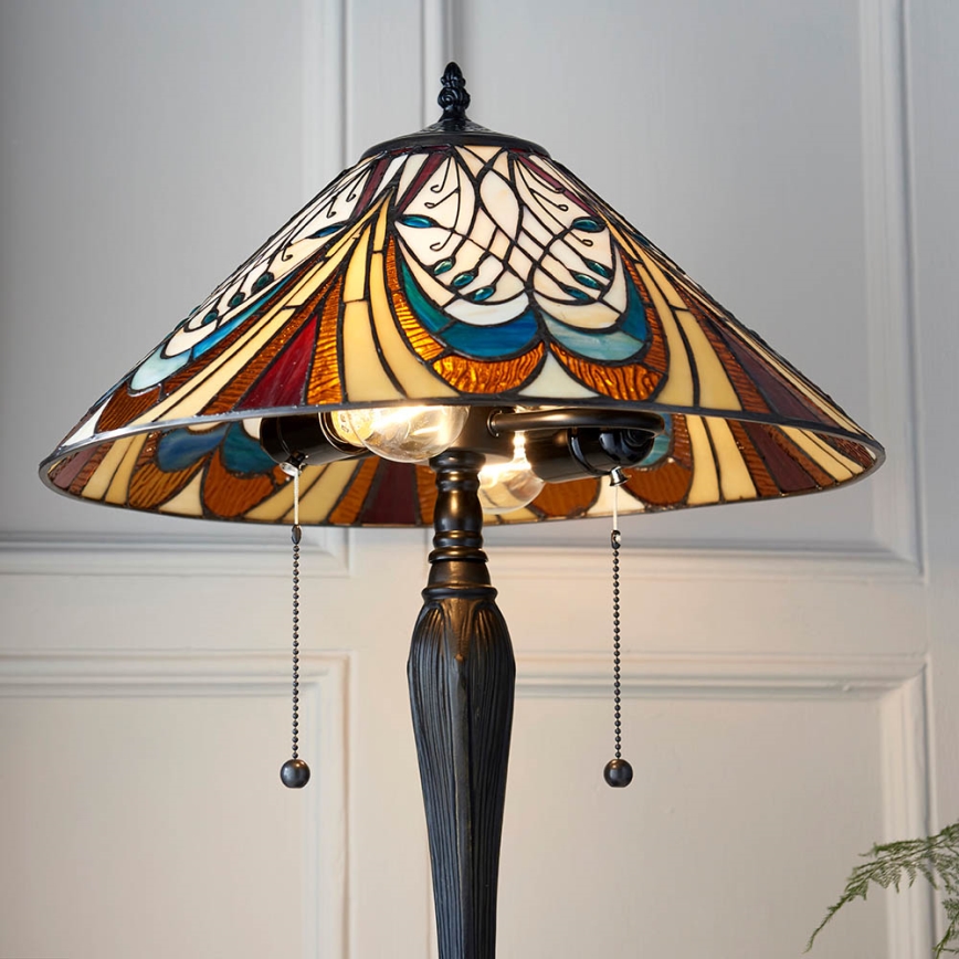 Endon 64163 - Bordslampa HECTOR 2xE27/60W/230V Ø 40 cm