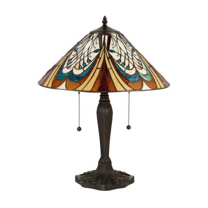 Endon 64163 - Bordslampa HECTOR 2xE27/60W/230V Ø 40 cm