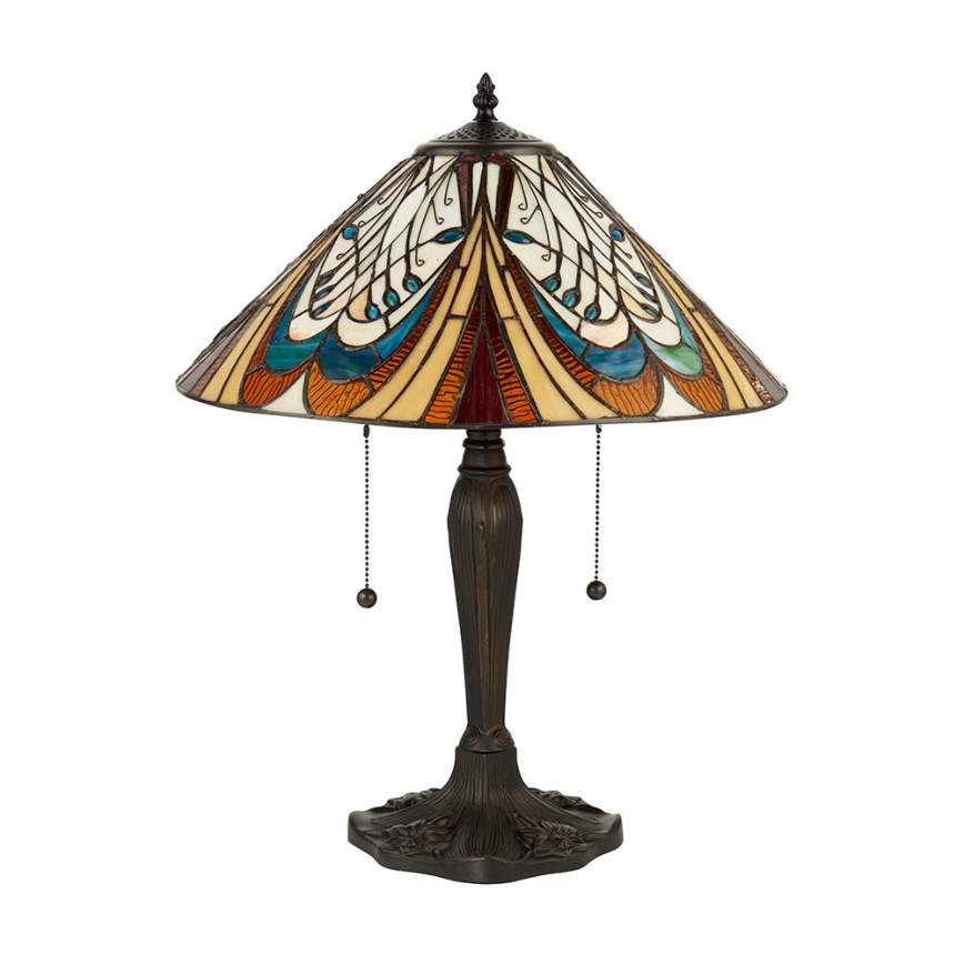 Endon 64163 - Bordslampa HECTOR 2xE27/60W/230V Ø 40 cm