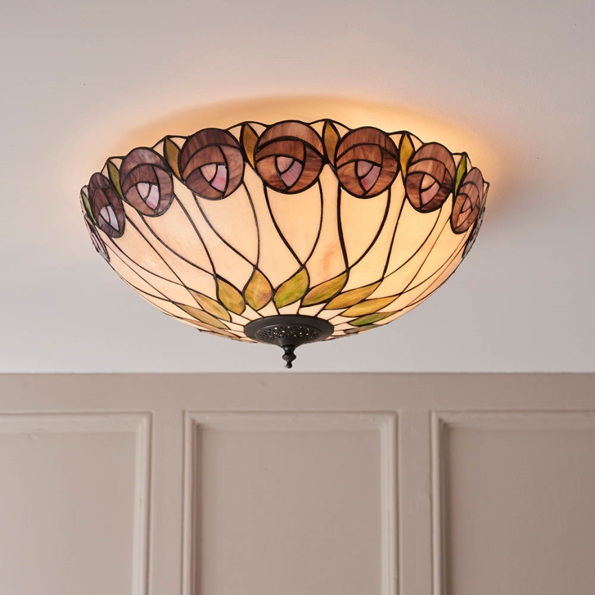 Endon 64173 - Taklampa HUTCHINSON 2xE27/60W/230V diameter 50 cm