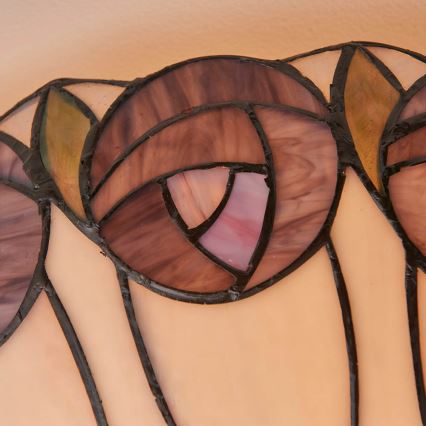 Endon 64173 - Tiffany-taklampa HUTCHINSON 2x E27/60W/230V Ø 50 cm