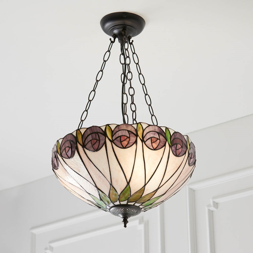 Endon 64175 - Ljuskrona på kedja HUTCHINSON 3xE27/60W/230V diameter 40 cm