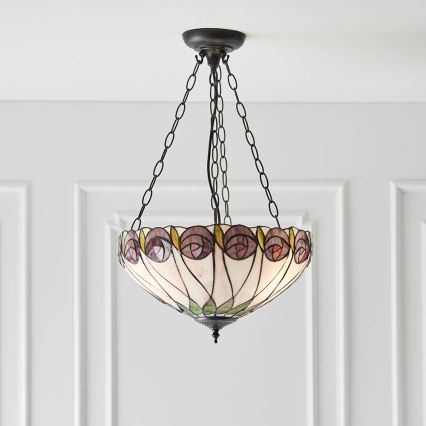 Endon 64175 - Ljuskrona på kedja HUTCHINSON 3xE27/60W/230V diameter 40 cm