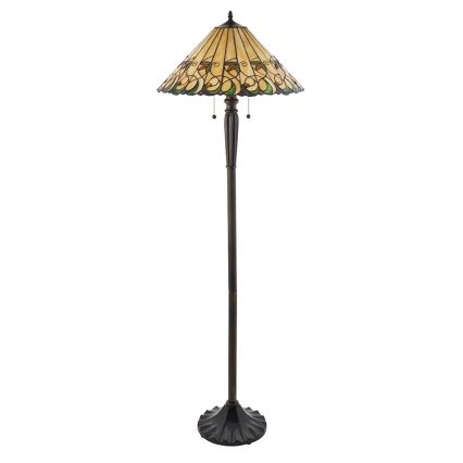 Endon 64192 - Golvlampa JAMELIA 2xE27/60W/230V Ø 50 cm