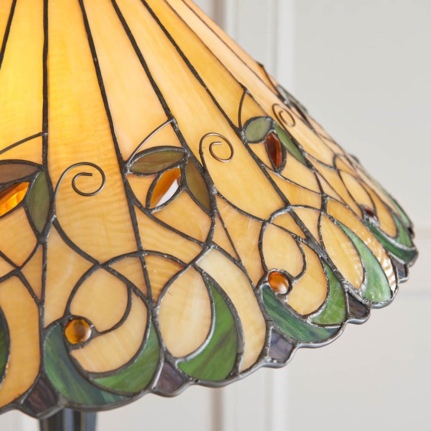 Endon 64192 - Golvlampa JAMELIA 2xE27/60W/230V Ø 50 cm