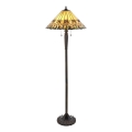 Endon 64192 - Golvlampa Tiffany JAMELIA 2xE27/60W/230V Ø 50 cm
