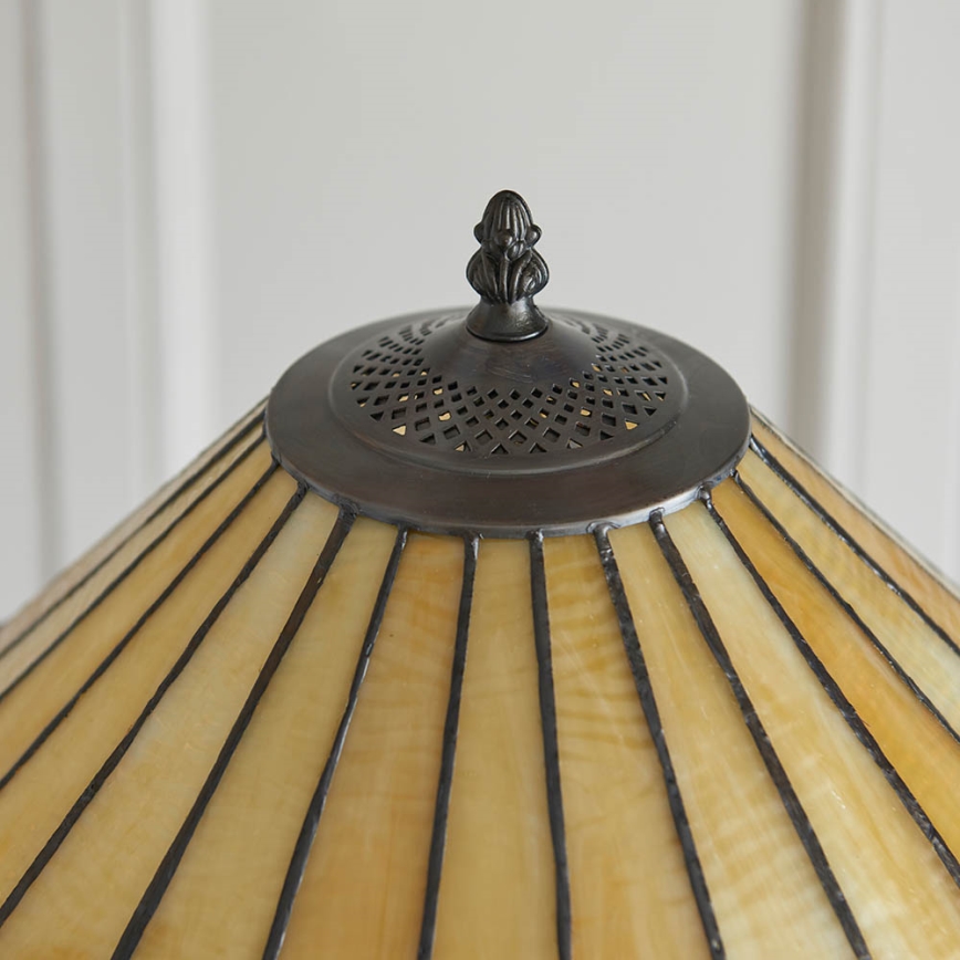 Endon 64192 - Golvlampa Tiffany JAMELIA 2xE27/60W/230V Ø 50 cm