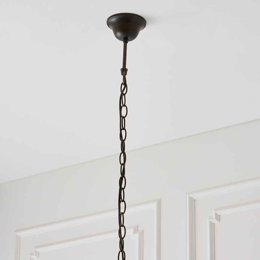 Endon 64194 - Tiffany-ljuskrona JAMELIA, kedjeupphängd, 3xE27/60W/230V Ø 50 cm