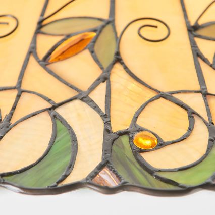 Endon 64194 - Tiffany-ljuskrona JAMELIA, kedjeupphängd, 3xE27/60W/230V Ø 50 cm