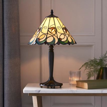 Endon 64195 - Bordslampa JAMELIA 1xE27/60W/230V Ø 31 cm