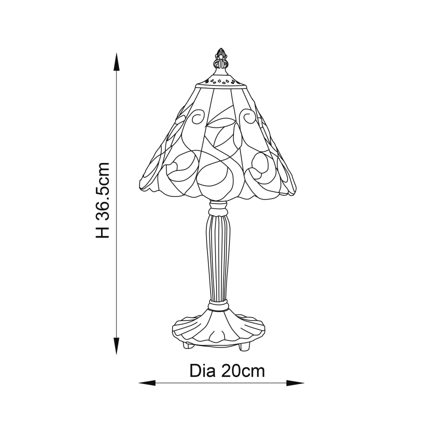 Endon 64196 - Bordslampa JAMELIA 1xE14/40W/230V diameter 20 cm