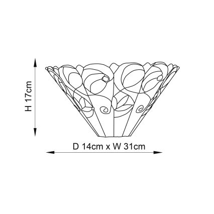 Endon 64198 - Vägglampa JAMELIA 1xE14/40W/230V