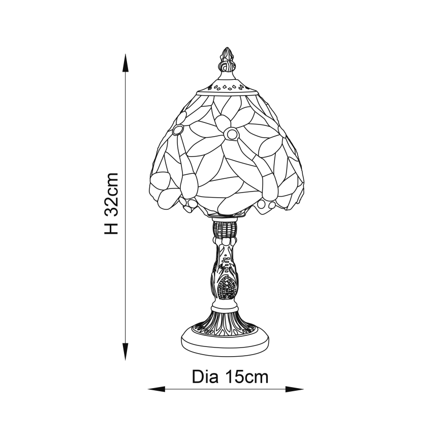 Endon 64246 - Bordslampa LORETTE 1xE14/40W/230V diameter 15 cm