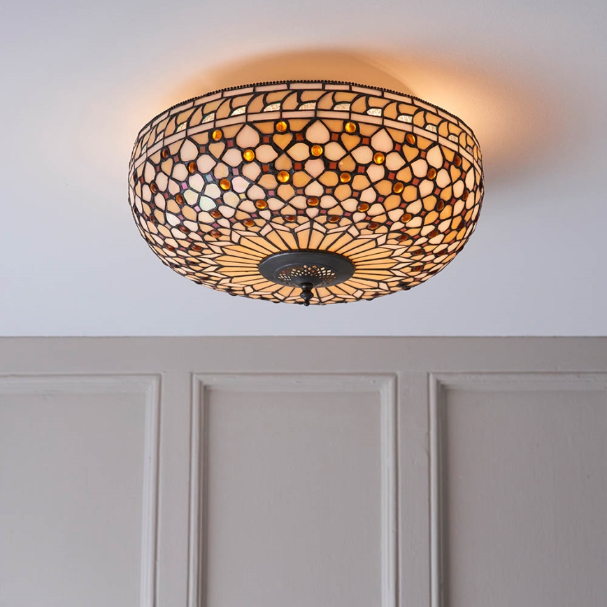 Endon 64276 - Taklampa MILLE FEUX 2xE27/60W/230V diameter 45 cm