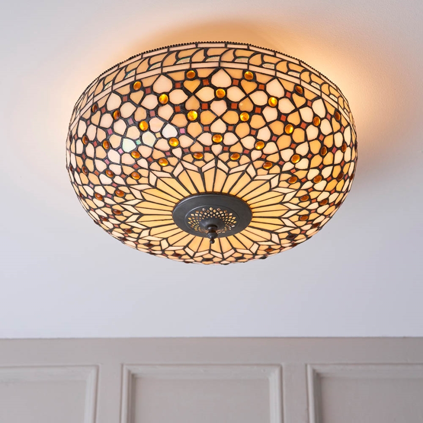 Endon 64276 - Taklampa MILLE FEUX 2xE27/60W/230V diameter 45 cm