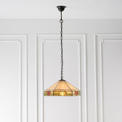 Endon 64285 - Ljuskrona på kedja NEVADA 1xE27/60W/230V diameter 35 cm