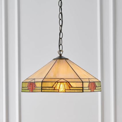 Endon 64285 - Ljuskrona på kedja NEVADA 1xE27/60W/230V diameter 35 cm
