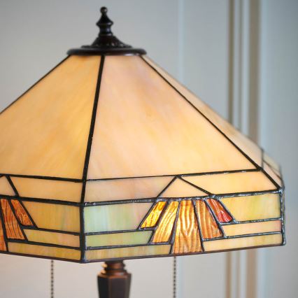 Endon 64286 - Bordslampa NEVADA 2xE27/60W/230V diameter 40 cm