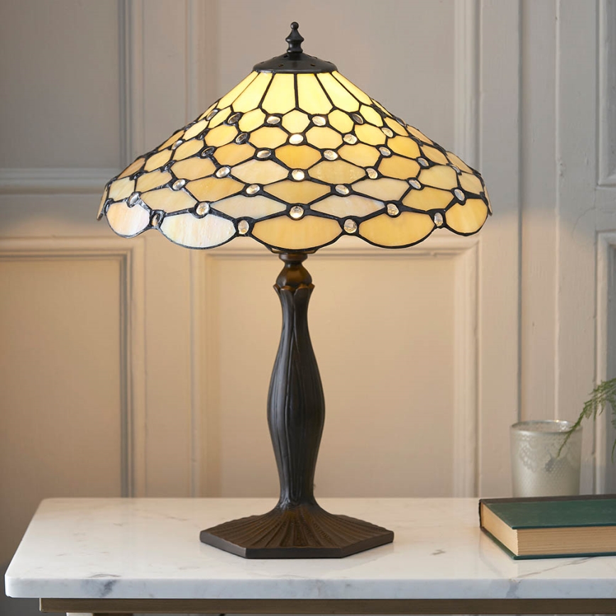 Endon 64301 - Bordslampa PEARL 1xE27/60W/230V diameter 37 cm