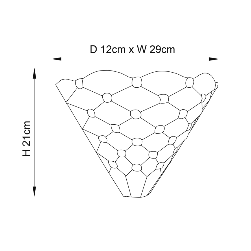 Endon 64302 - Väggarmatur PEARL 1xE14/40W/230V
