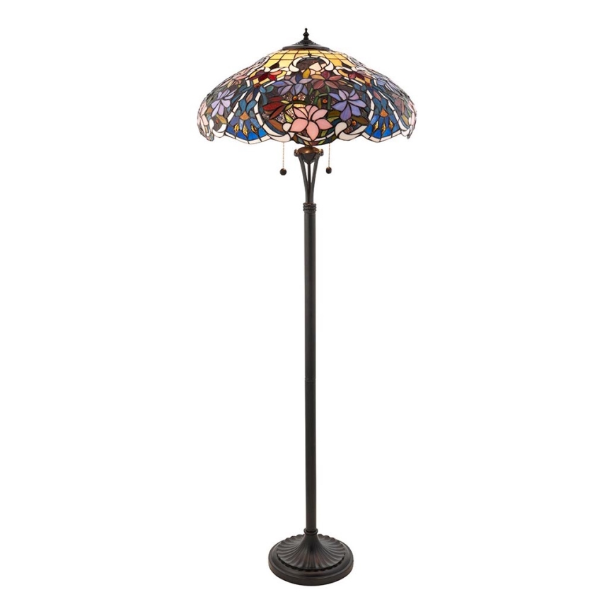 Endon 64323 - Golvlampa SULLIVAN 2xE27/60W/230V Ø 56 cm