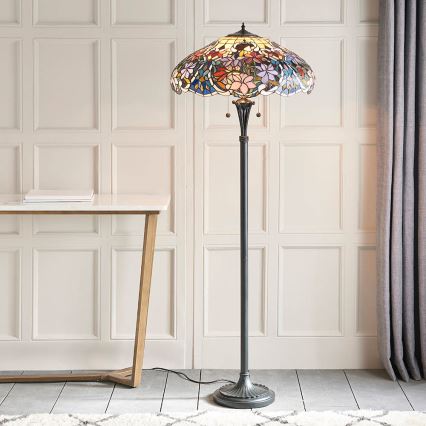 Endon 64323 - Golvlampa SULLIVAN 2xE27/60W/230V Ø 56 cm