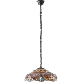 Endon 64325 - Taklampa med kedja Tiffany SULLIVAN 1xE27/60W/230V Ø 40 cm