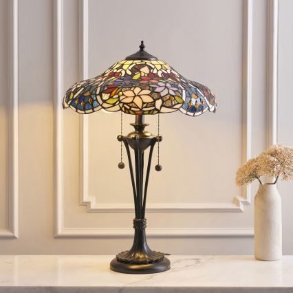 Endon 64326 - Bordslampa SULLIVAN 2xE27/60W/230V diameter 40 cm