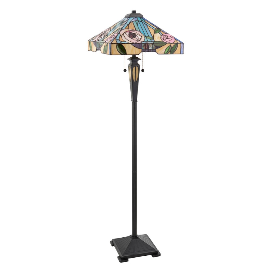 Endon 64383 - Golvlampa WILLIOW 2xE27/60W/230V Ø 42,5 cm