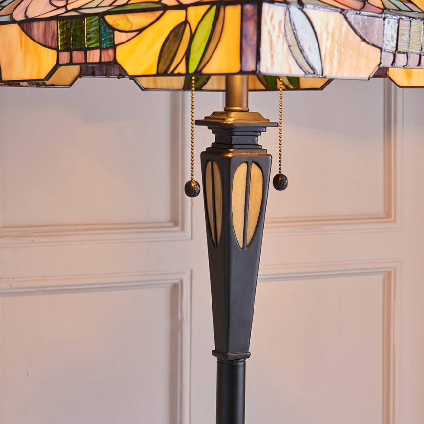 Endon 64383 - Golvlampa WILLIOW 2xE27/60W/230V Ø 42,5 cm