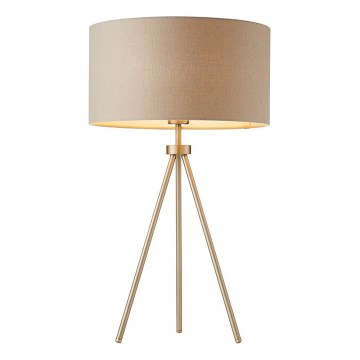 Endon 66986 - Bordslampa TRI 1xE27/40W/230V mässing/beige