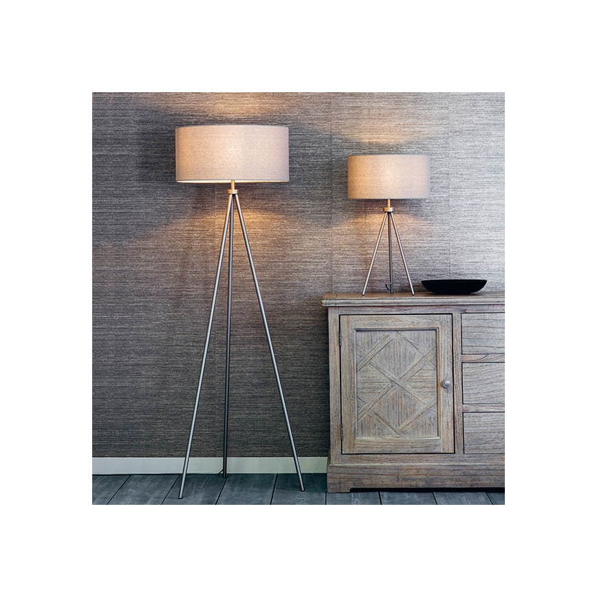 Endon 66987 - Golvlampa TRI 1xE27/60W/230V beige