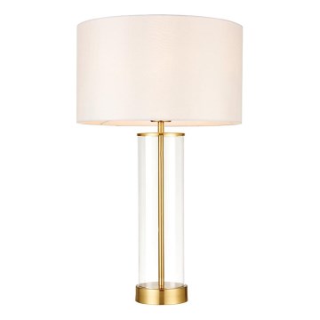 Endon 68802 - Dimmbar touchstyrd bordslampa LESSINA 1xE27/10W/230V guld/vit