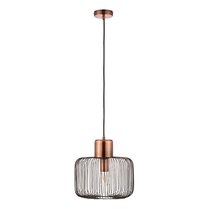 Endon 68986 - Pendellampa på vajer NICOLA 1xE27/40W/230V kopparfärgad