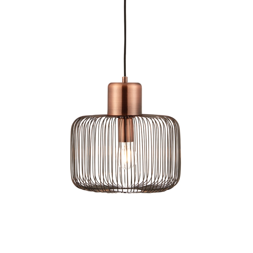 Endon 68986 - Pendellampa på vajer NICOLA 1xE27/40W/230V kopparfärgad