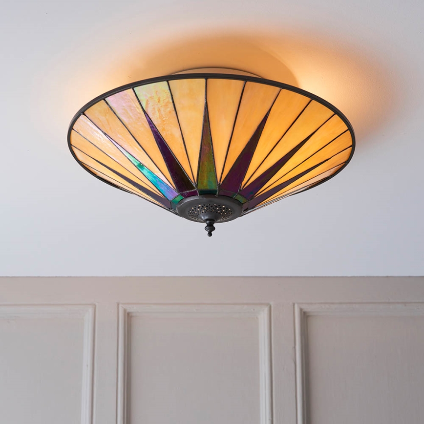 Endon 70240 - Taklampa DARK STAR 2xE27/40W/230V diameter 49 cm